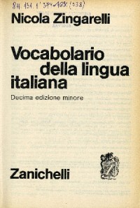 Image of Vocabolario della lingua italiana